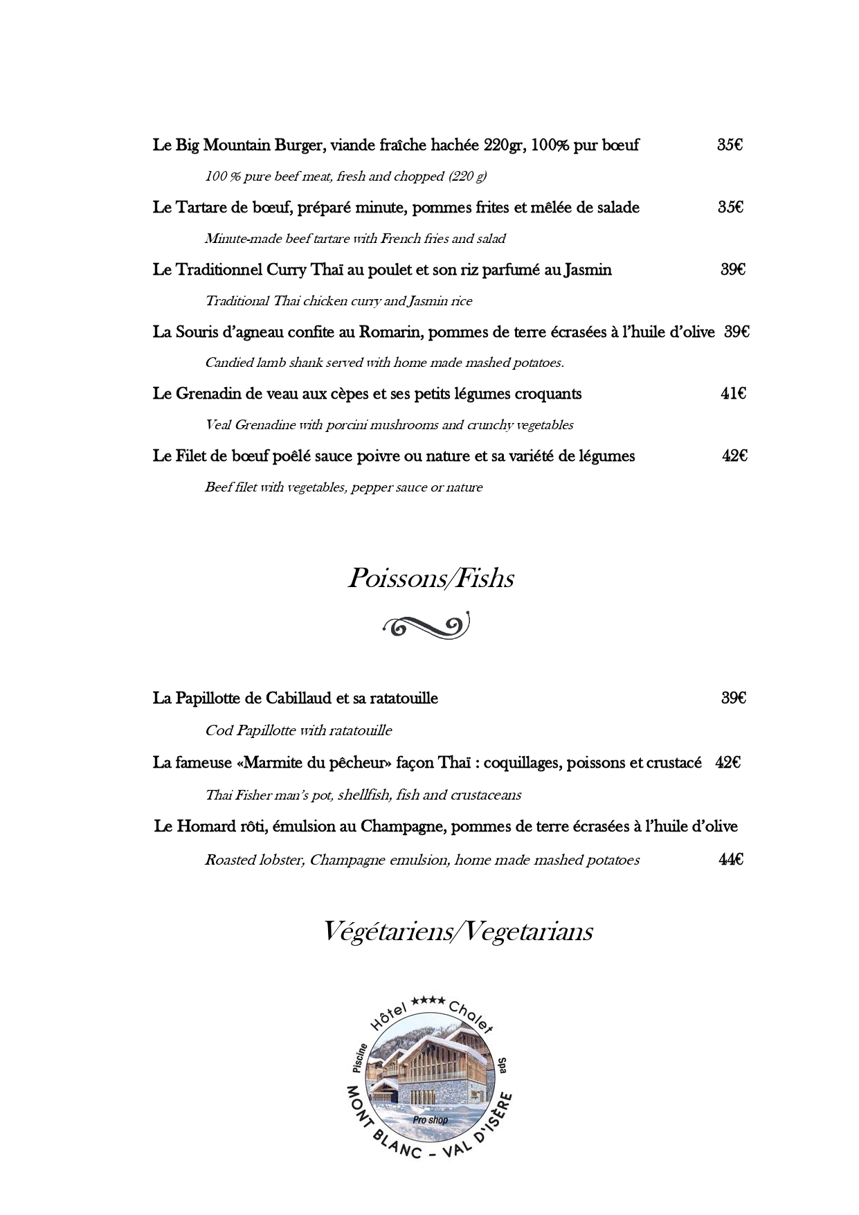 Carte Restaurant Le Névé - HiverMAJ-JAN0002